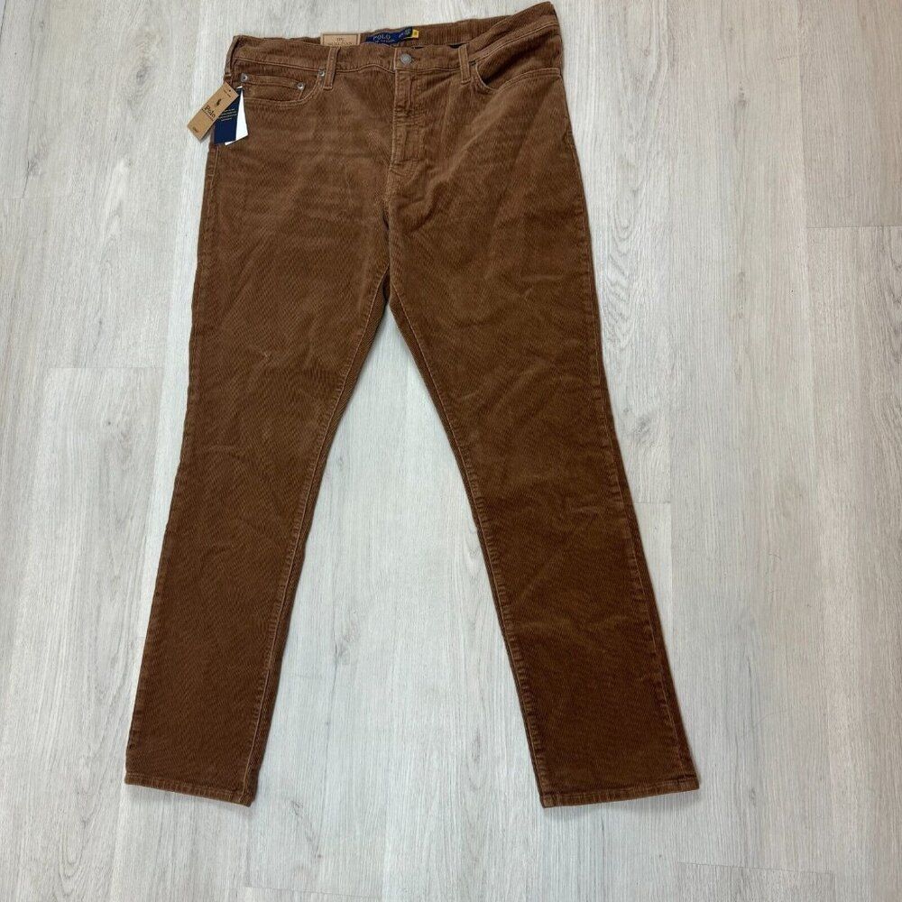 Polo Ralph Lauren Sullivan Slim Corduroy Pants Mens‎ 38x32 Brown Stretch